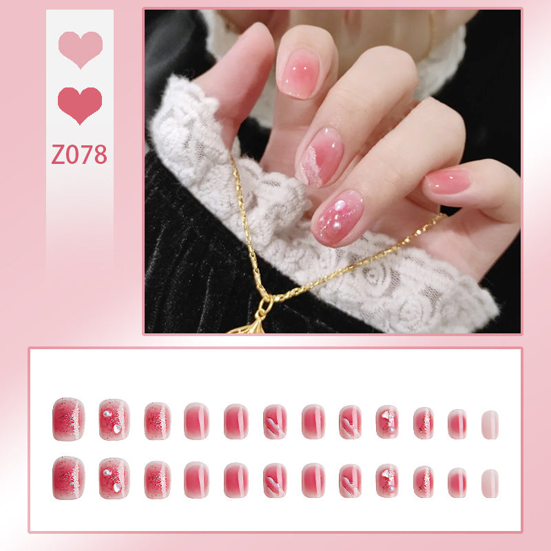 Elegant Rhinestone-Embellished Press-On Nails