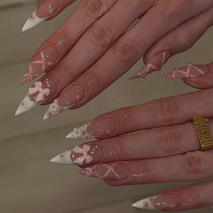 Elegant artificial nails with floral accents Stornfield