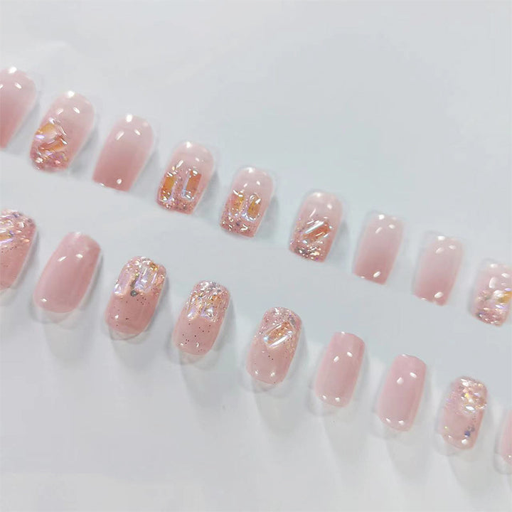 Iridescent Glitter Press-On Nail Set