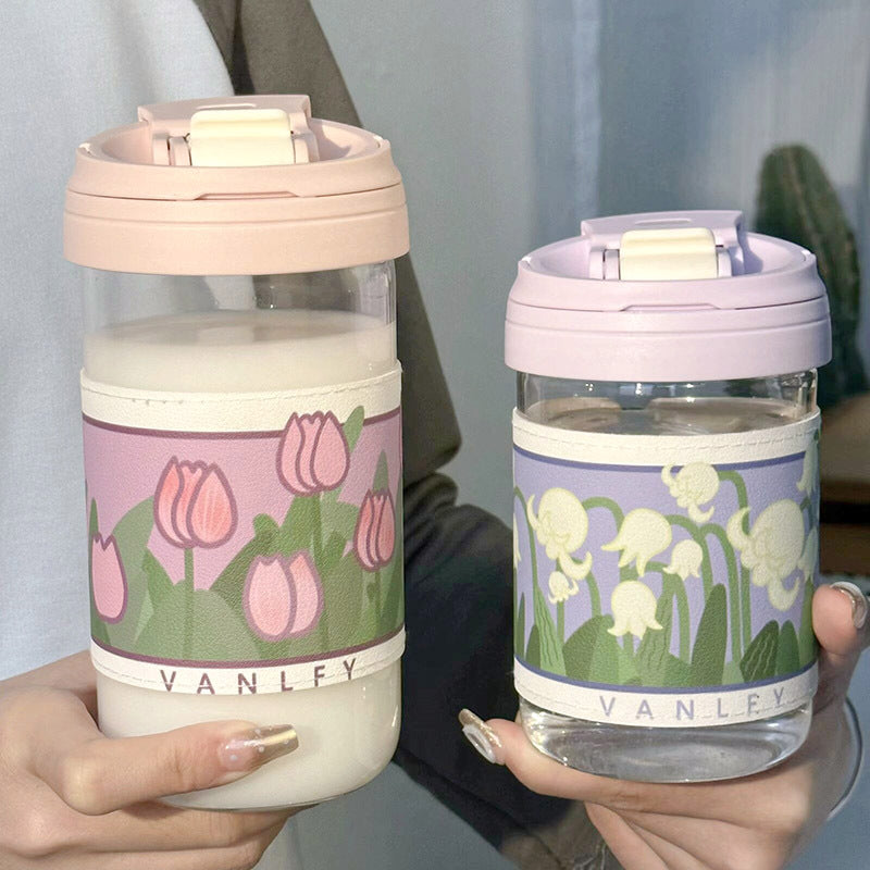 Ladies Insulated Drinking Cup with Elegant Floral Pattern Stornfield