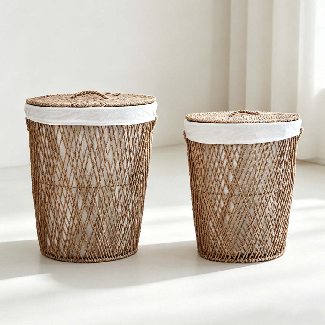 Decorative laundry basket with lid Stornfield