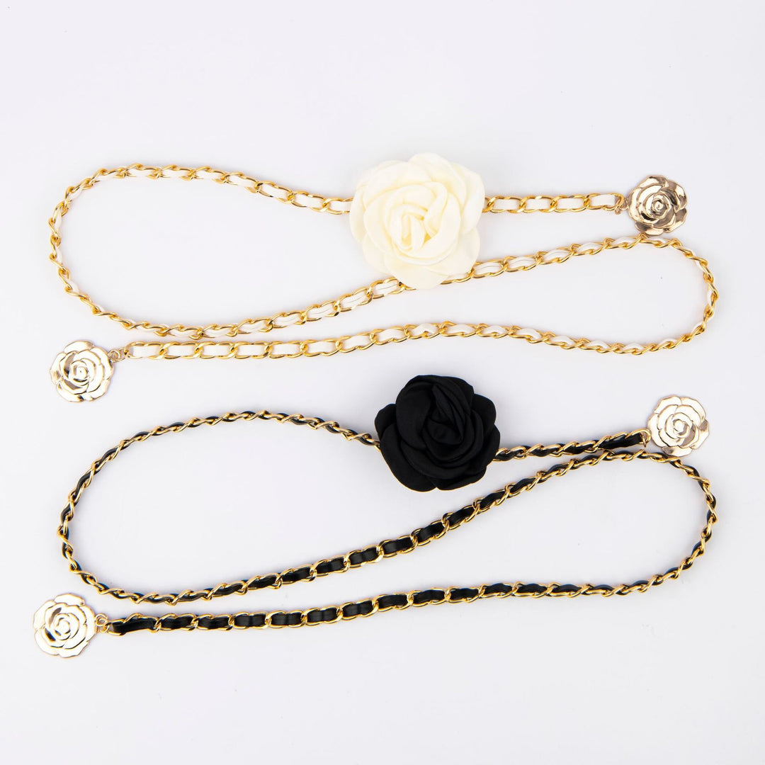 Fashionable chain belt with rose details Stornfield