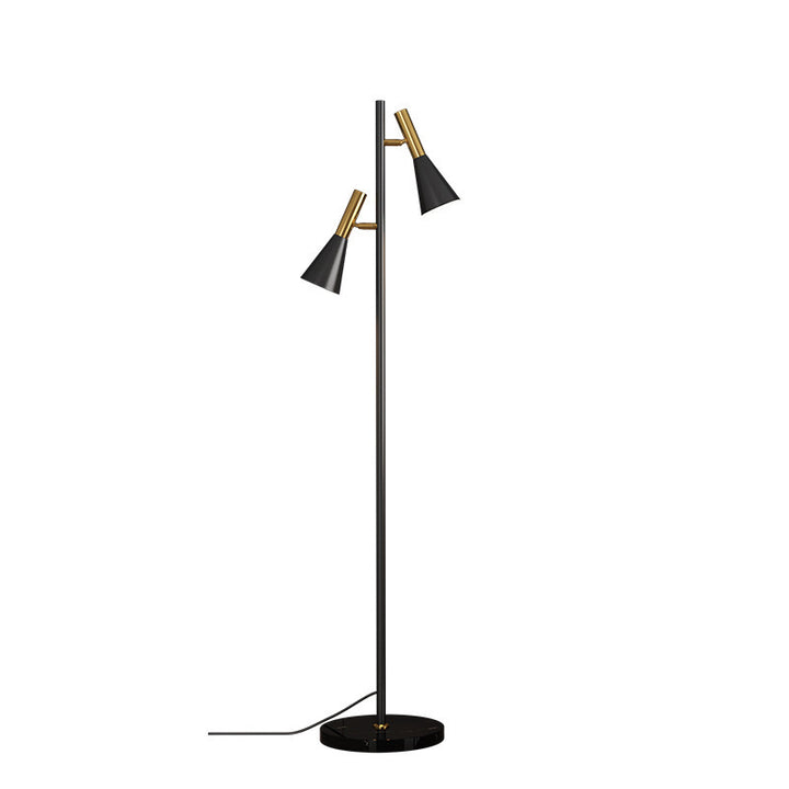 Adjustable Floor Lamp with Dual Shades