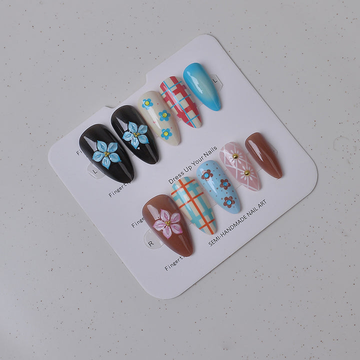 Elegant Artistic Press-On Nail Collection Stornfield