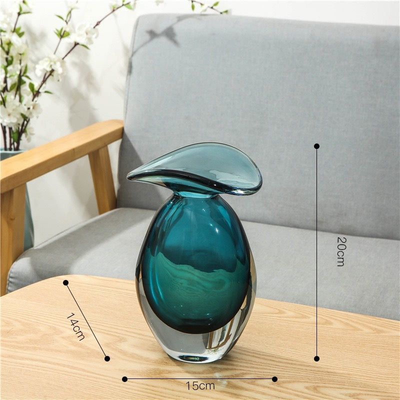 Organic Handblown Mushroom-Top Decorative Glass Vase Stornfield