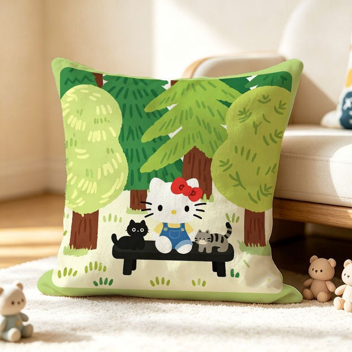 Cute Cartoon-Themed Decorative Throw Pillow