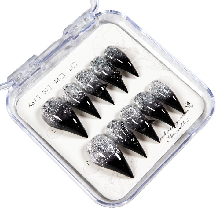 Glitter Ombre Stiletto Press-On Nails