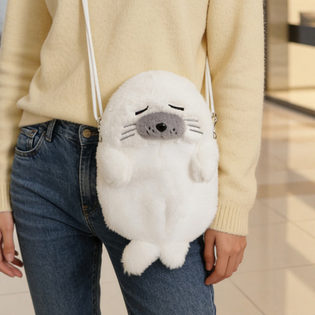 Cute Plush Animal-Shaped Crossbody Bag