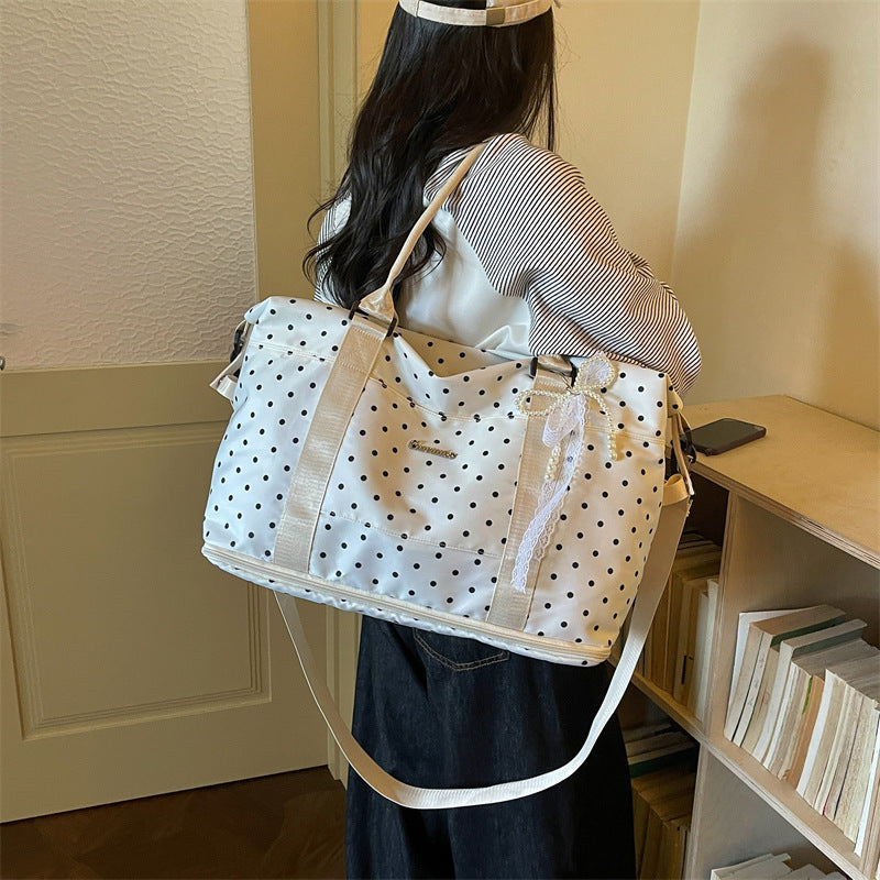 Chic Polka Dot Weekend Duffel Bag Stornfield
