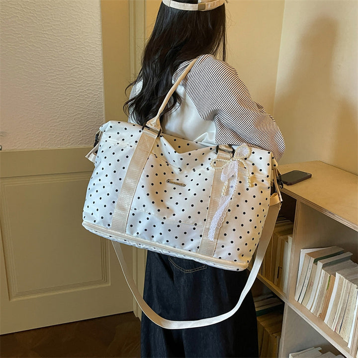 Chic Polka Dot Weekend Duffel Bag Stornfield