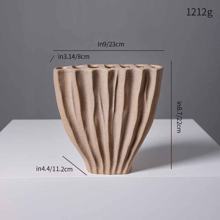 Sculptural Textured Ceramic Vase Stornfeild