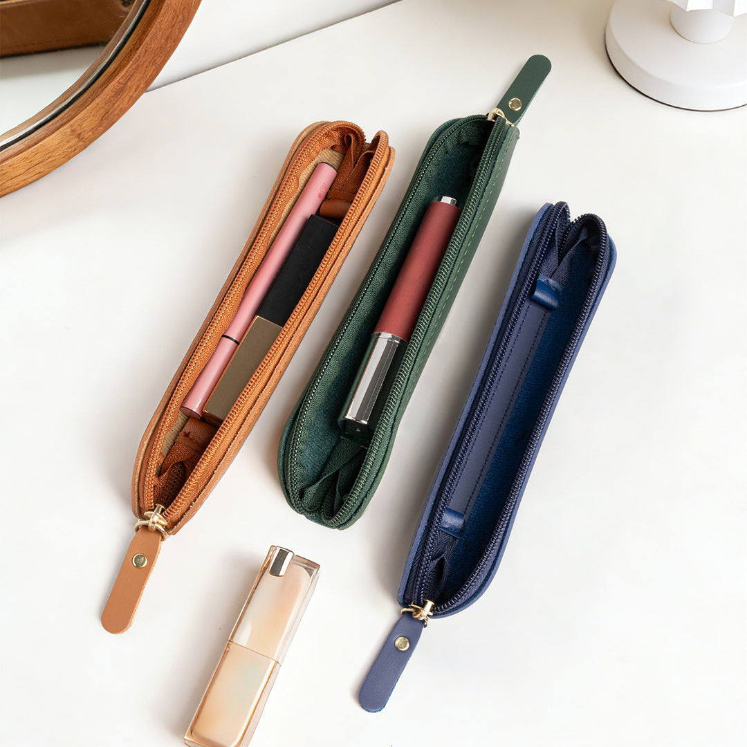 Elegant Leather Pencil Pouch Stornfield