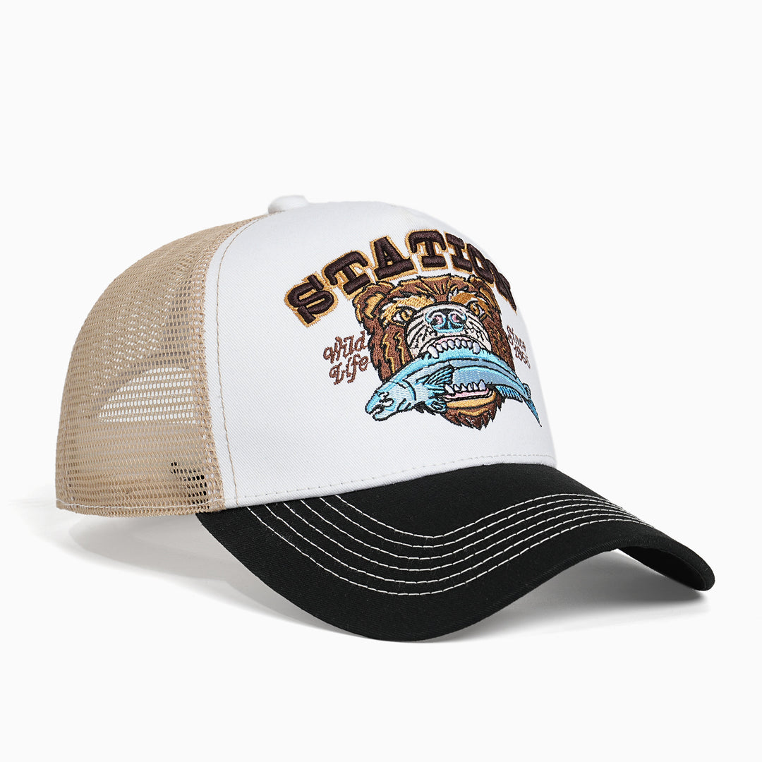 Women Trucker Cap with large embroidery design Stornfield