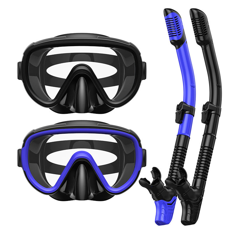 Premium dive mask with anti-fog function and flexible breathing tube Stornfield