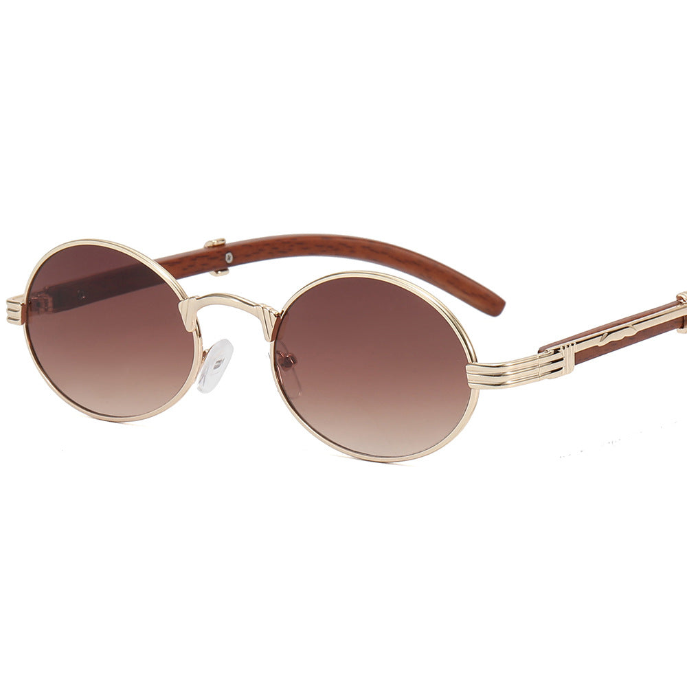 Women's round designer sunglasses with innovative metal frame Stornfield