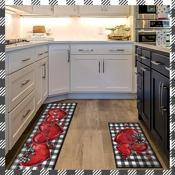 Colorful Floral Pattern Kitchen Mat Set
