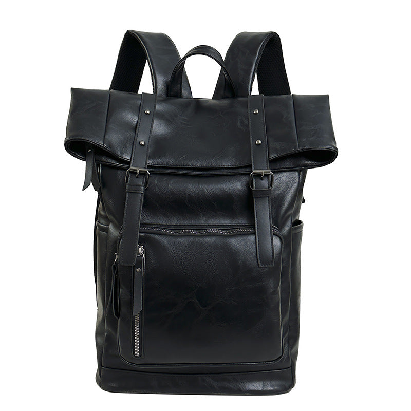 Vintage Leather Rolltop Backpack Stornfield