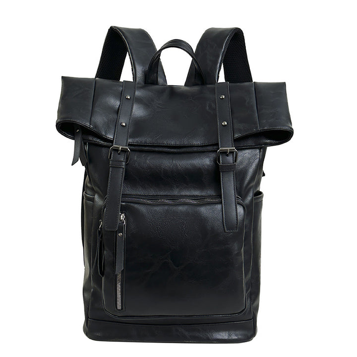 Vintage Leather Rolltop Backpack Stornfield