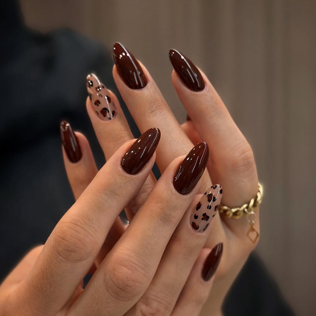 Artful Nail Extensions with Elegant Animal Design Stornfield