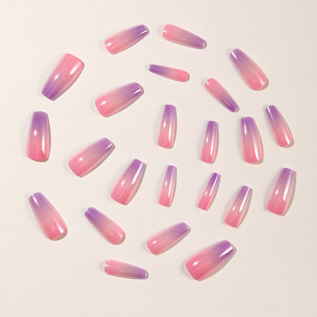 Glossy Ombre Gel Nail Art Extensions Stornfield