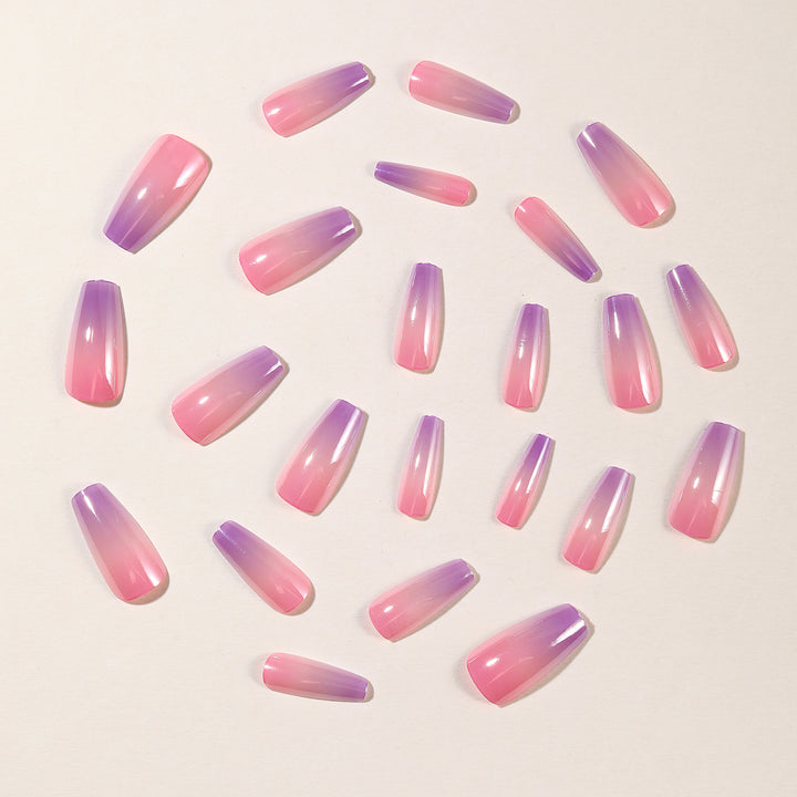 Glossy Ombre Gel Nail Art Extensions Stornfield