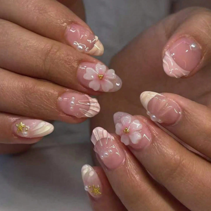 Floral Acrylic Press-On Nails Stornfield