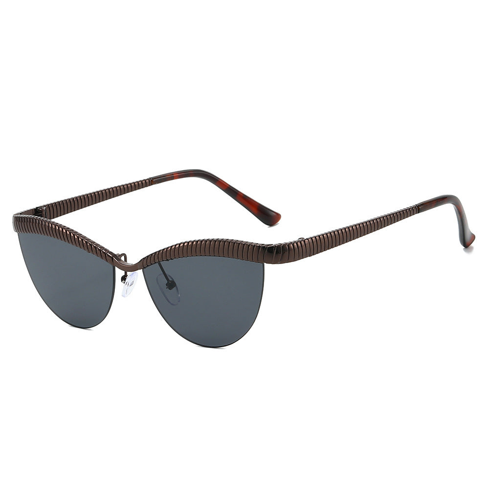 Statement Cat-Eye Sunglasses with Sculpted Metal Frames Stornfield
