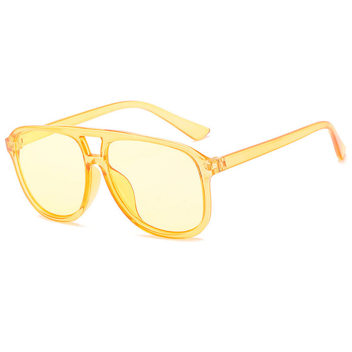 Women's fashionable sunglasses with transparent frame and blue lenses Stornfield