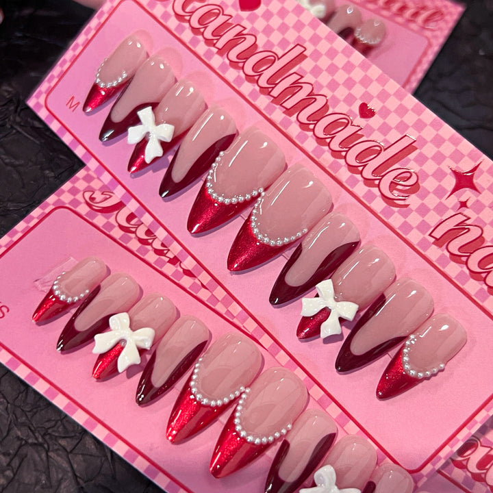 Artificial acrylic nails with detailed floral accents Stornfield