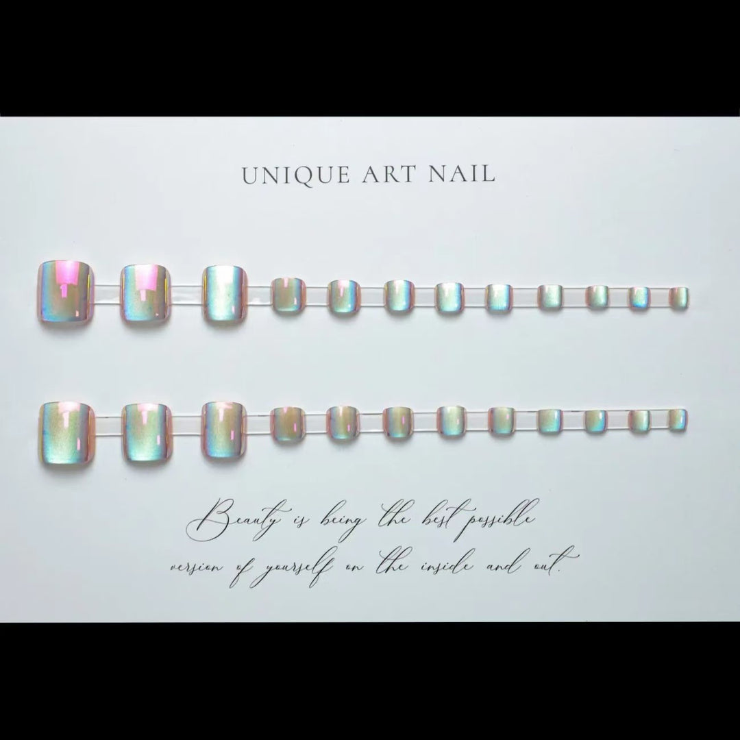Artistic Holographic Press-On Nail Tips Stornfield