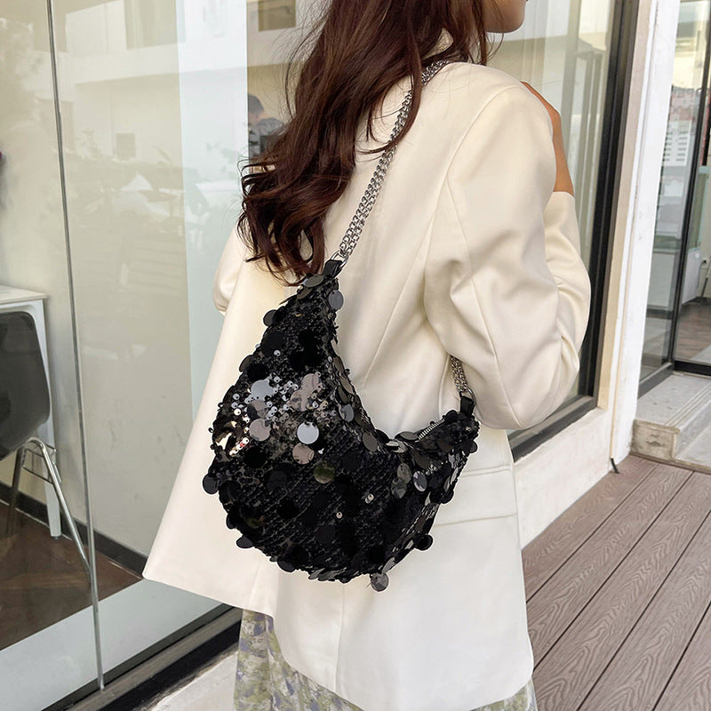 Sparkling Sequin Hobo Handbag