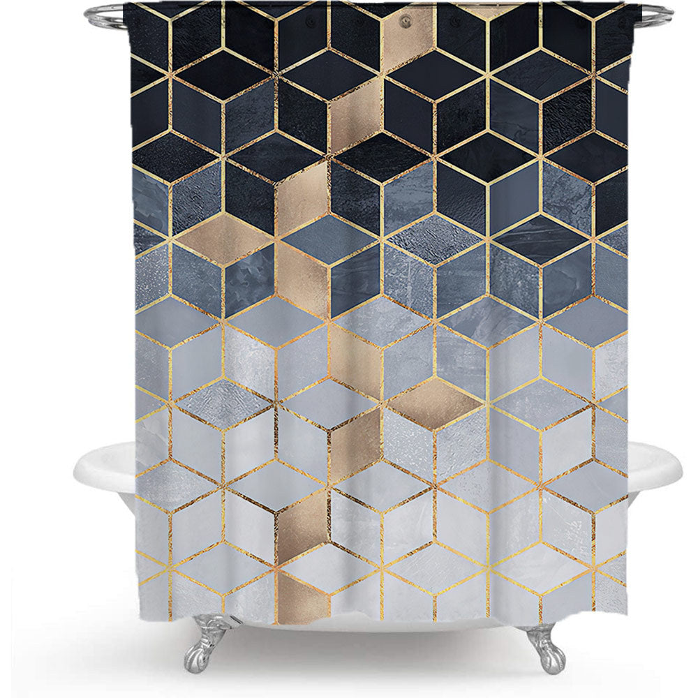 Textured Mosaic Pattern Shower Curtain Stornfield
