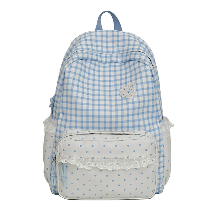 Whimsical Gingham Pattern Backpack Stornfield
