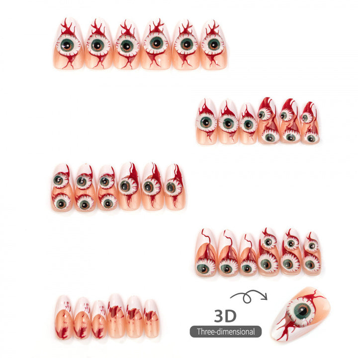 Eye-Catching Horror-Themed Press-On Nails