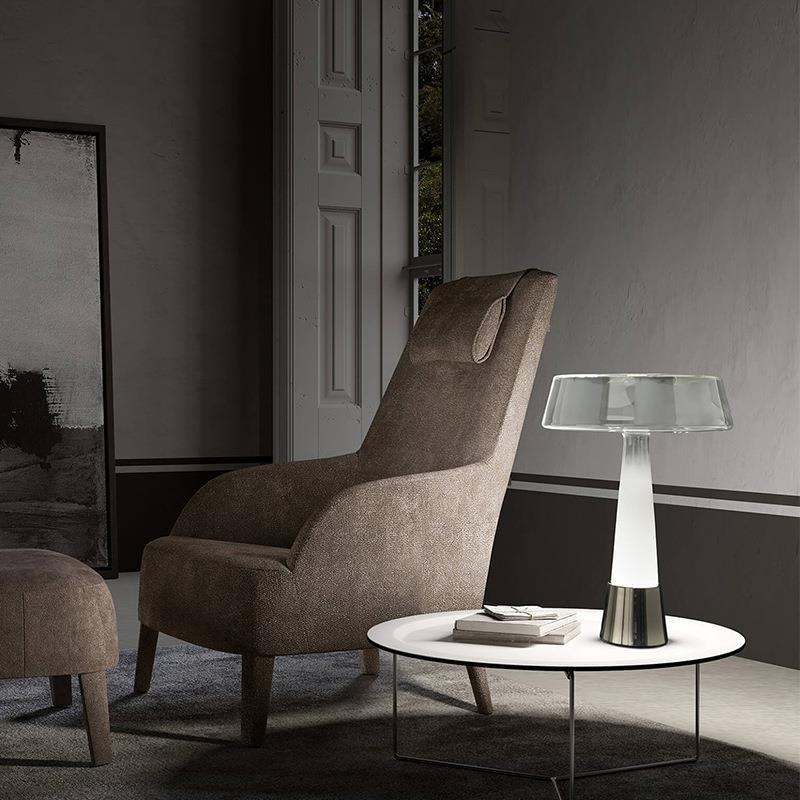 Stylish Glass Table Lamp with Integrated LED Lighting