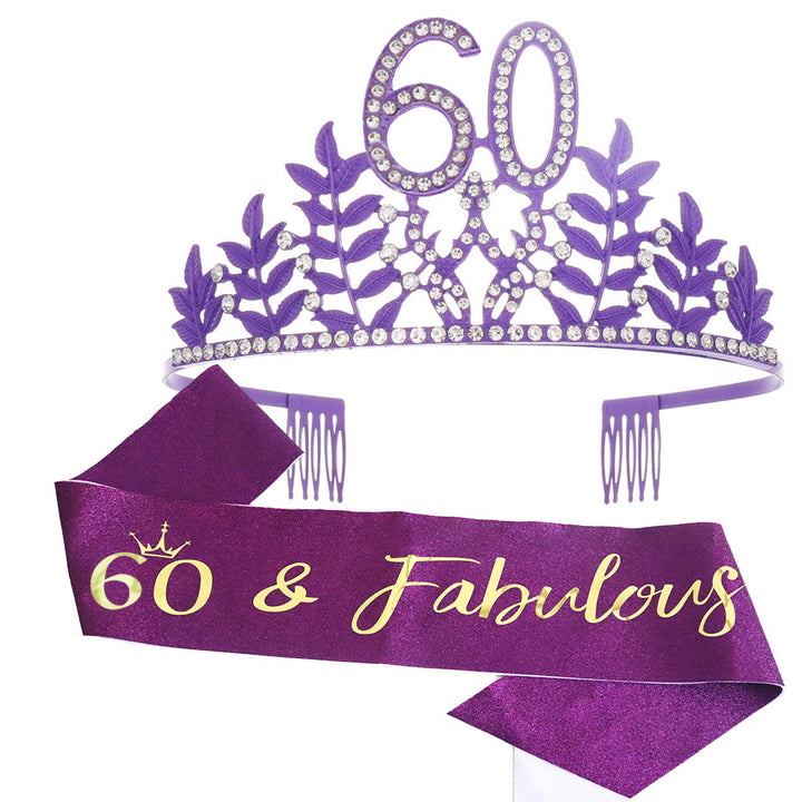 Women's Glamorous Birthday Crown with Shining Rhinestones Stornfield