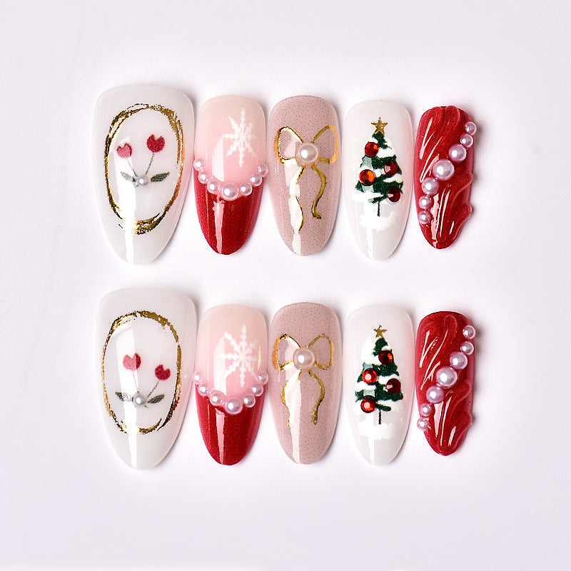 Festive-Themed Decorative Press-On Nail Art Set Stornfield