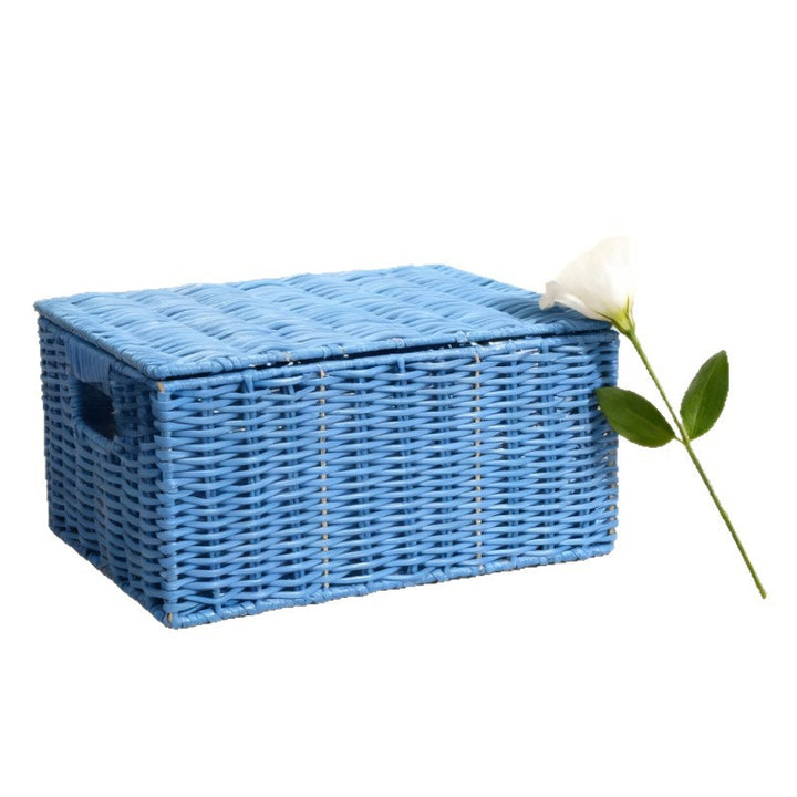 Women's storage basket made of woven material with integrated lids Stornfield