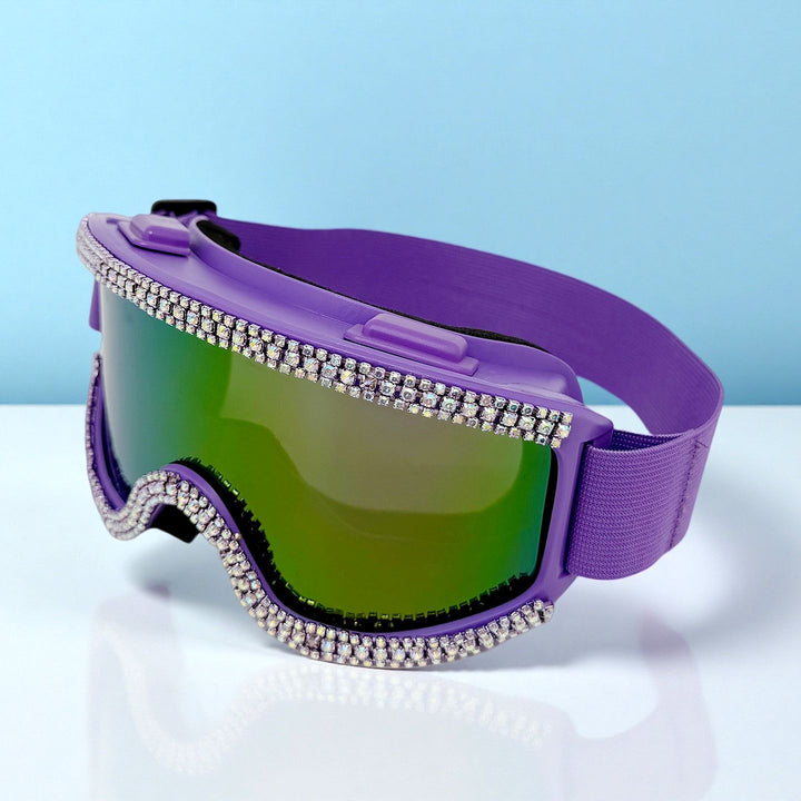 Women Glamorous Ski Goggles with Sparkling Crystal Decoration Stornfield