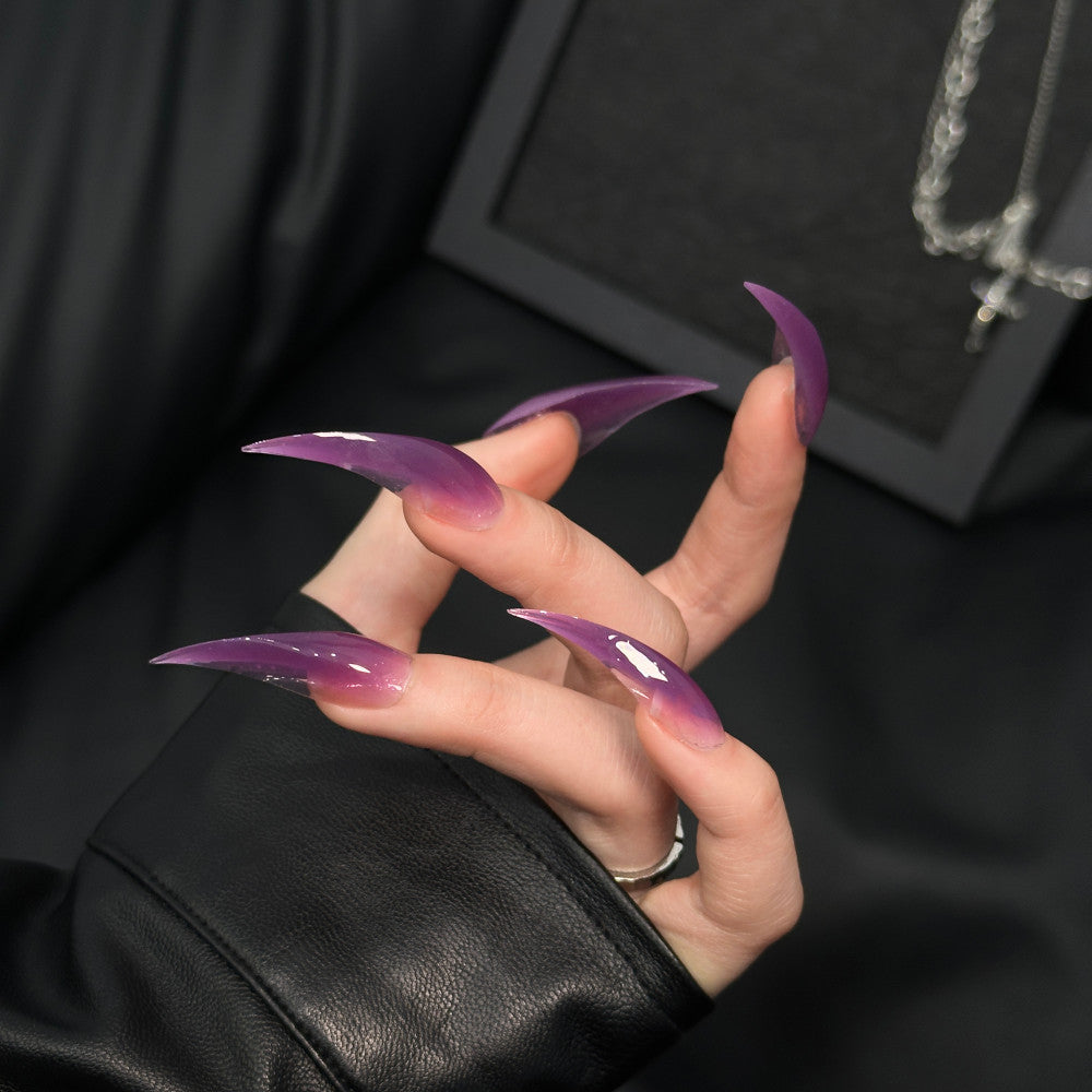 Stiletto Nail Enhancements with Ombre Effect