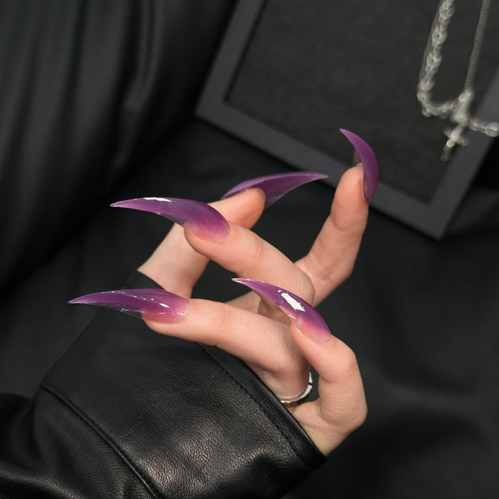 Stiletto Nail Enhancements with Ombre Effect