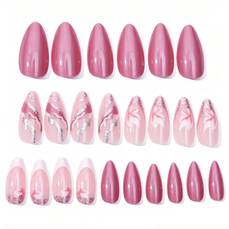 Elegant Floral Stiletto Nail Art Set Stornfield