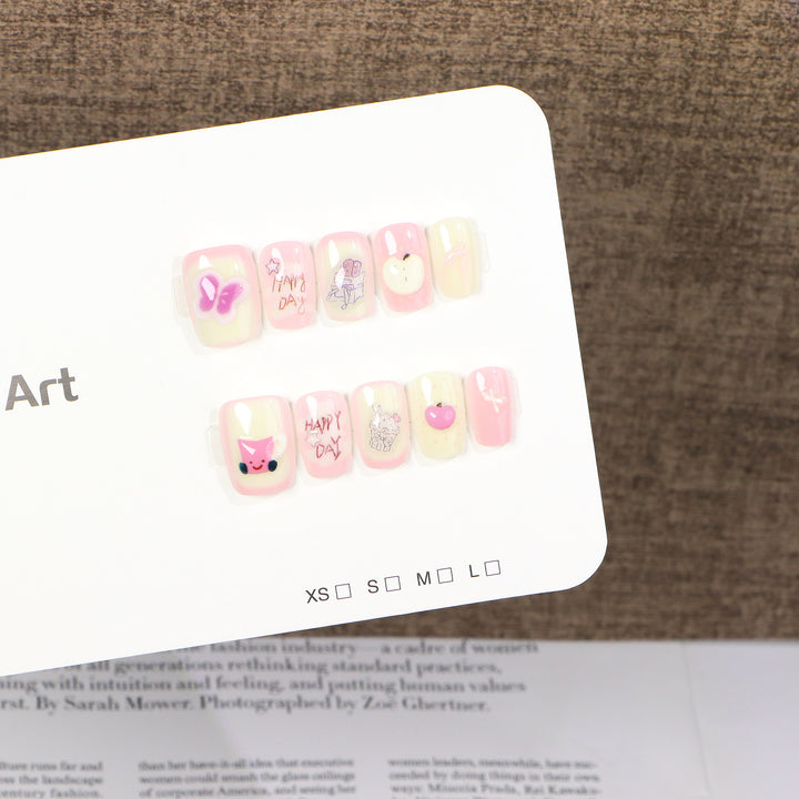 Whimsical Character-Themed Press-On Nail Set Stornfield