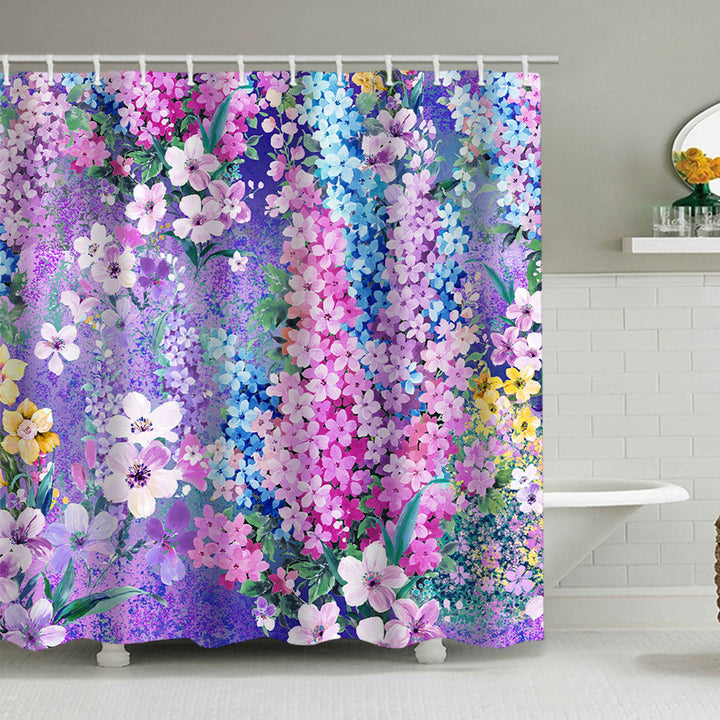 Butterfly-Inspired Floral Shower Curtain Stornfield