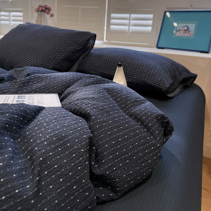 Premium Soft Striped Quilt Set