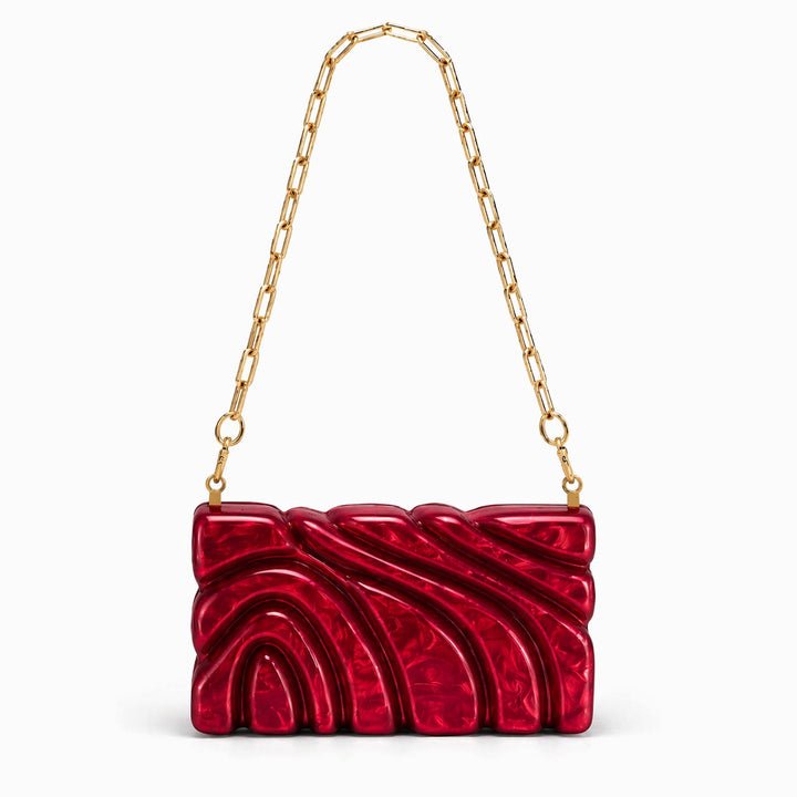 Sculpted Shell Clutch