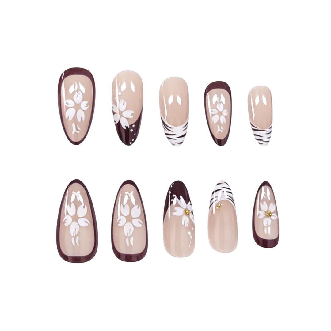 Floral Embellished Press-On Nail Art Stornfield