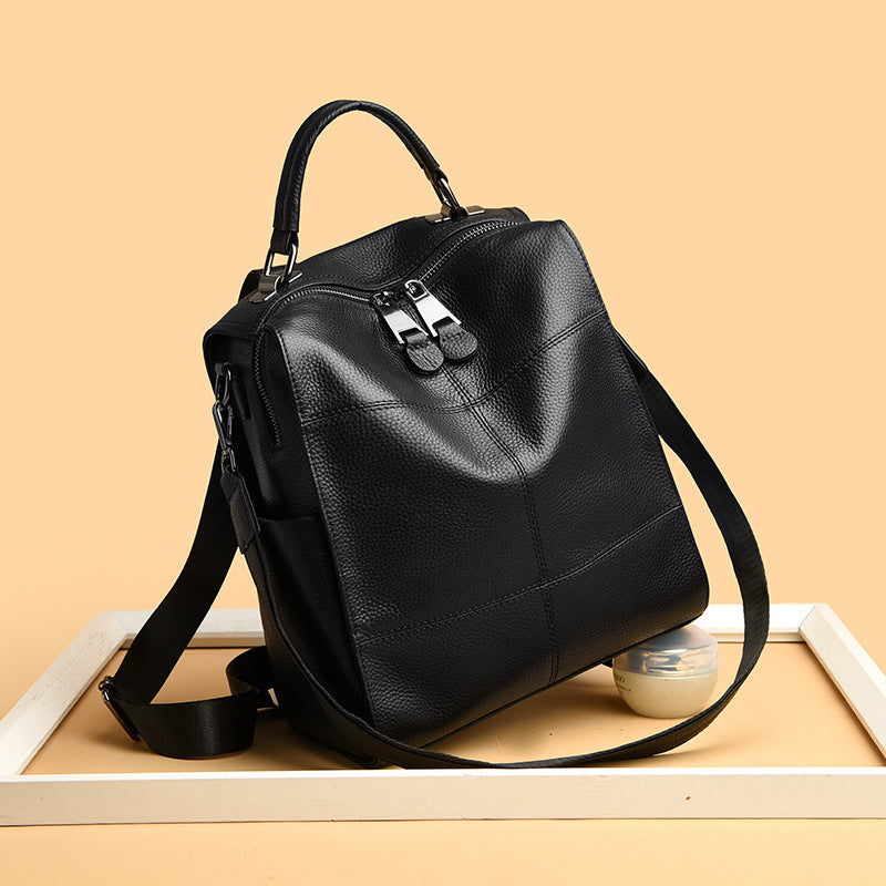Versatile Multi-Functional Leather Backpack Stornfield