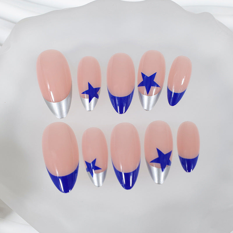 Artificial nail set with fashionable star and glitter effects Stornfield