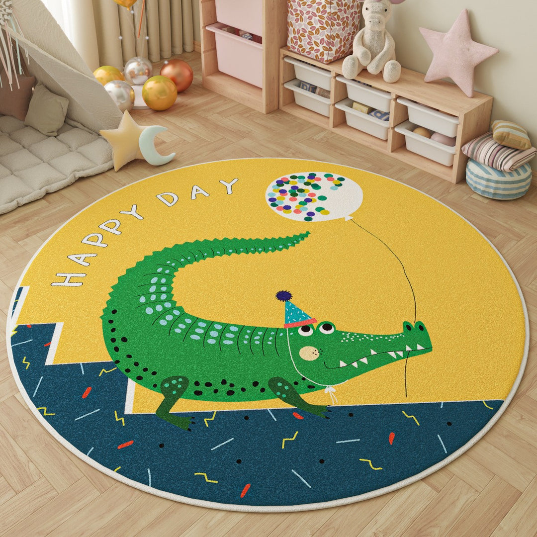 Children's Fun-Themed Round Area Mat Stornfield